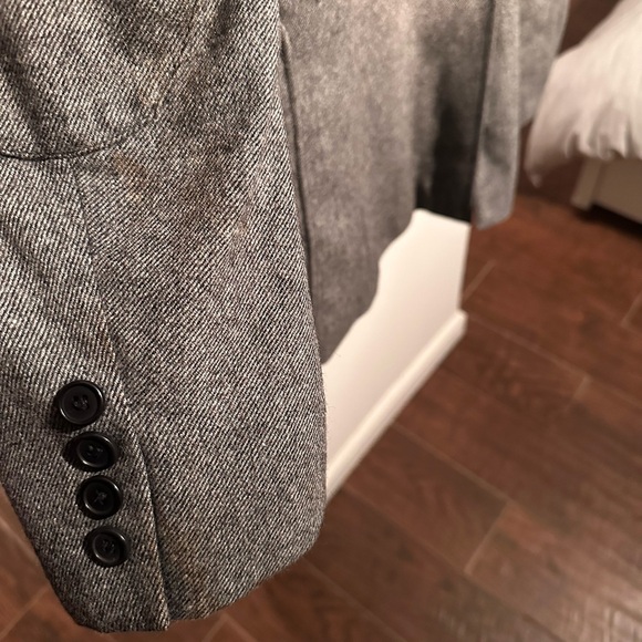Zara Gray Tweed Blazer, Detachable Vest Combo, Men Size 44 - Picture 8 of 9
